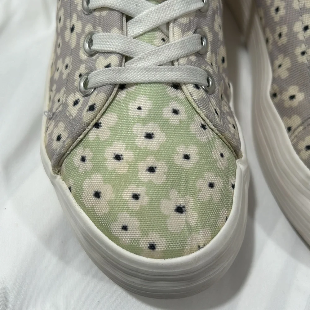 Call it spring vegan floral  sneakers GUC size 8.5